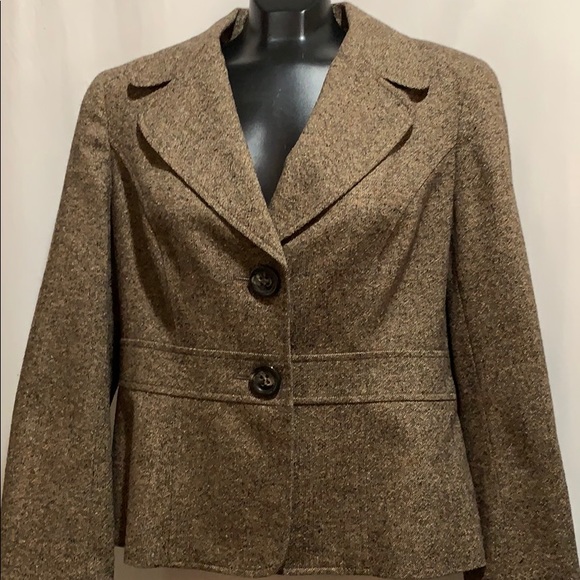 TALBOTS VTG::: blazer SZ 10: brown tweed - Picture 1 of 7